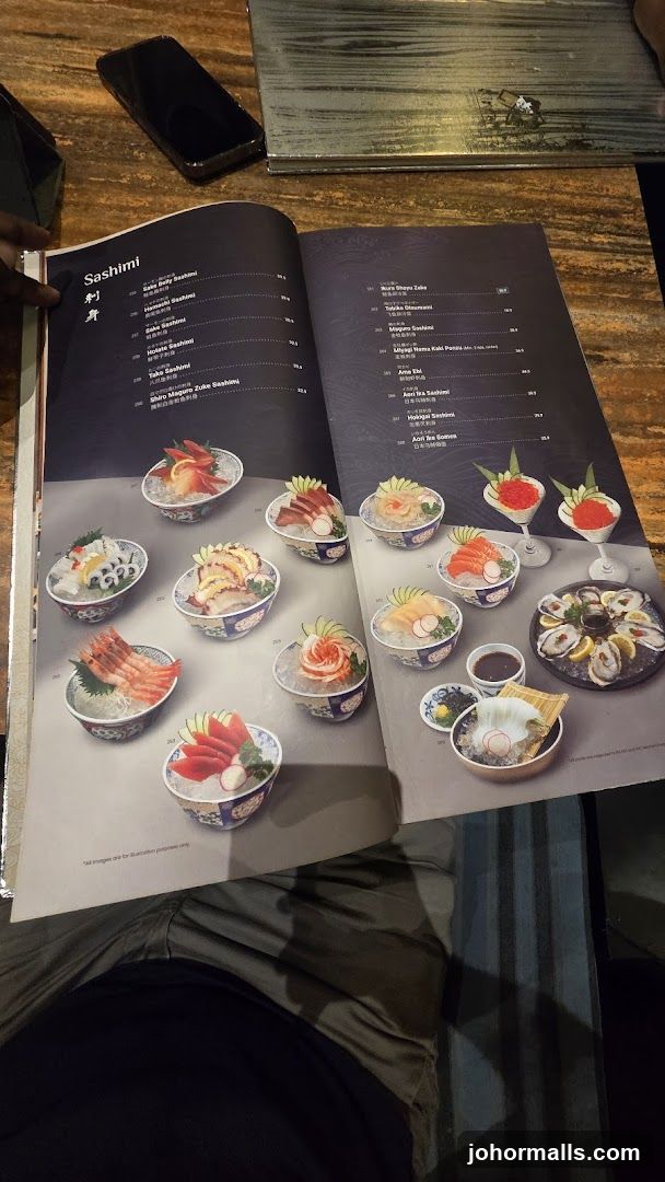 Sashimi Menu