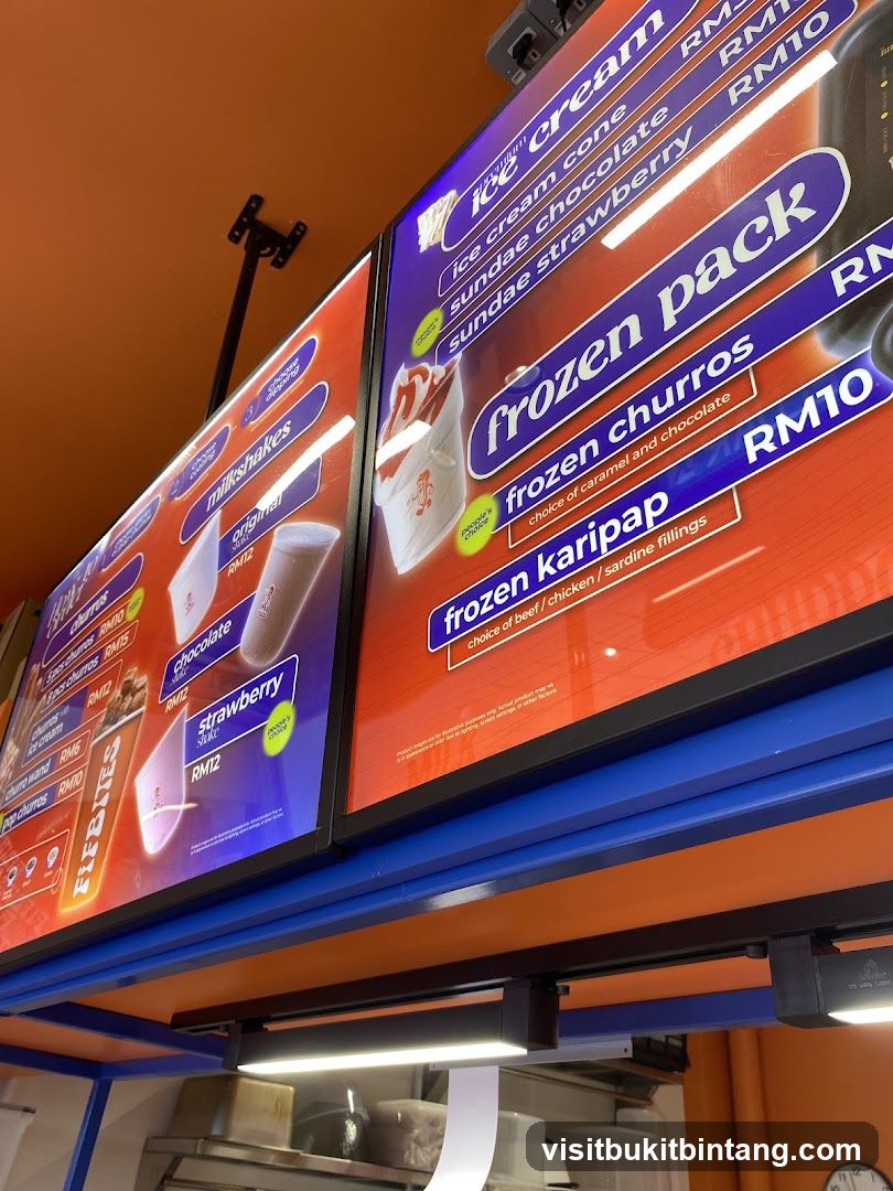 Ice Cream and Frozen Treats Menu