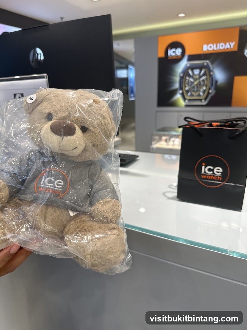 Teddy Bear with Ice Watch Logo