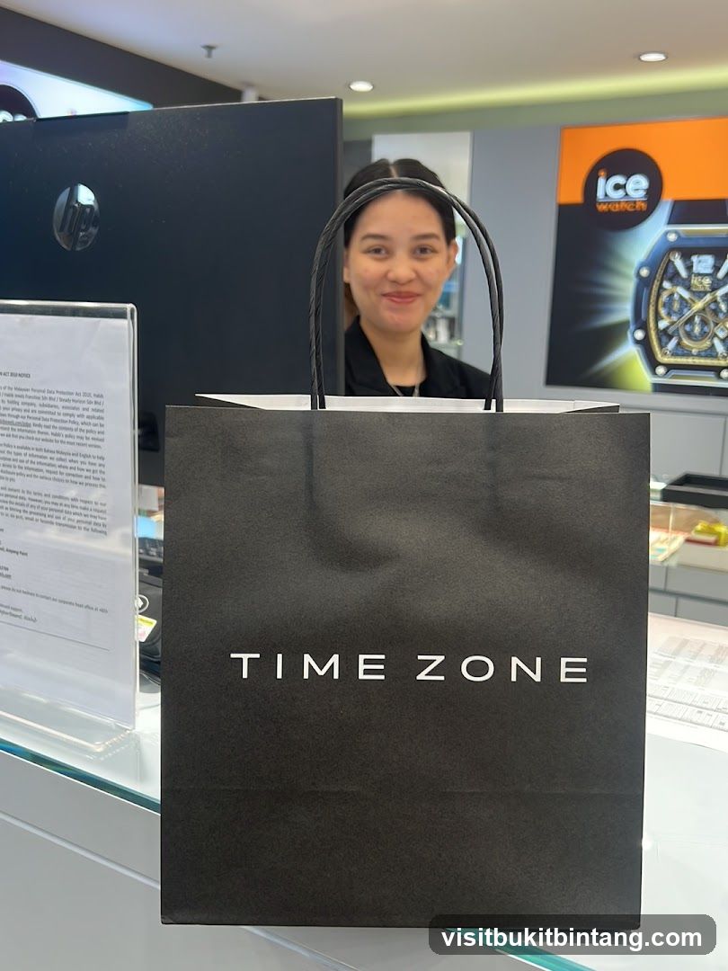 Shopping Bag with Time Zone Logo