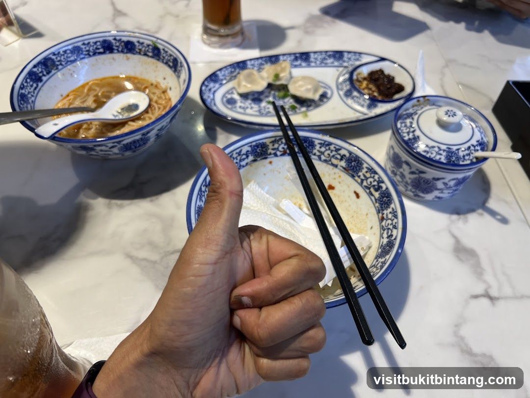 Meal with Dumplings and Noodles