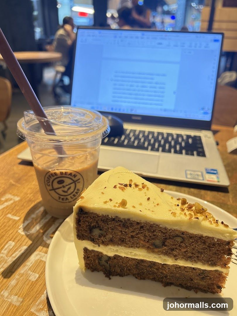 Coffee and Cake at a Cafe