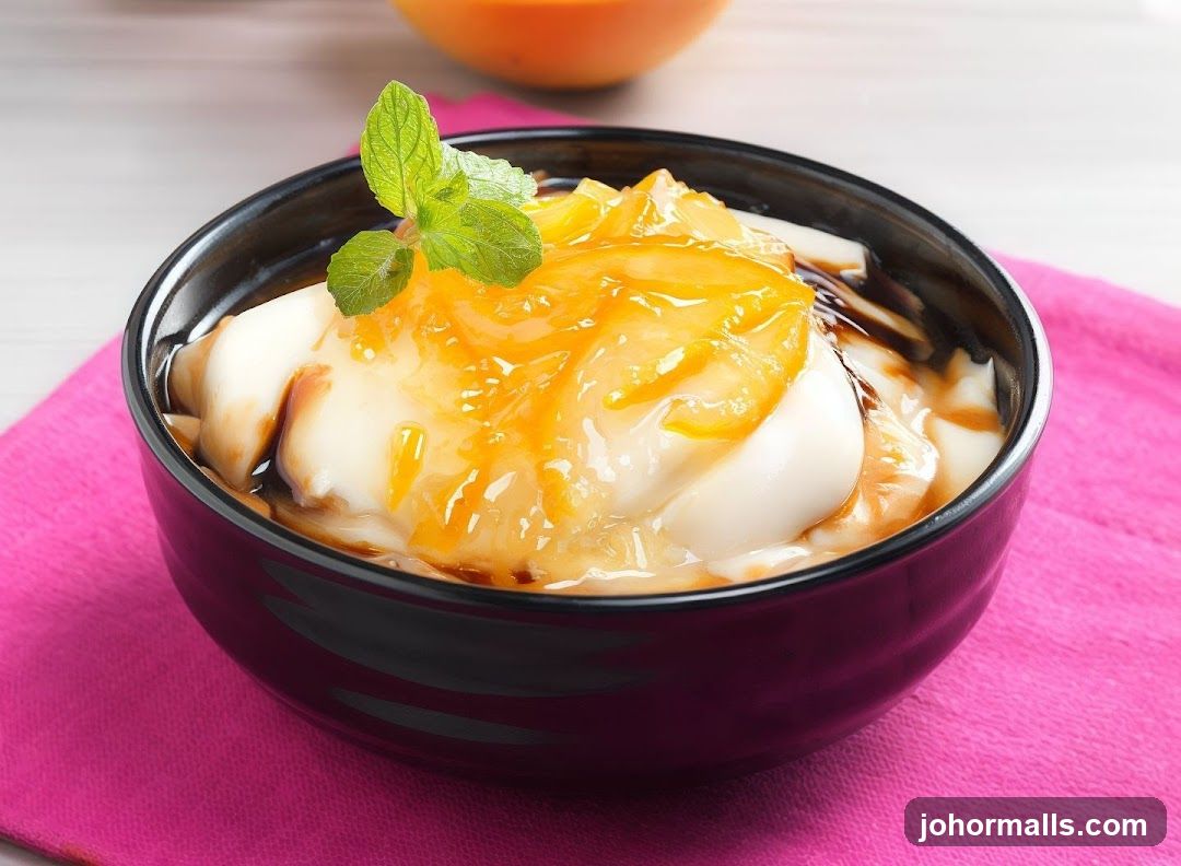 Dessert with Fruit Topping