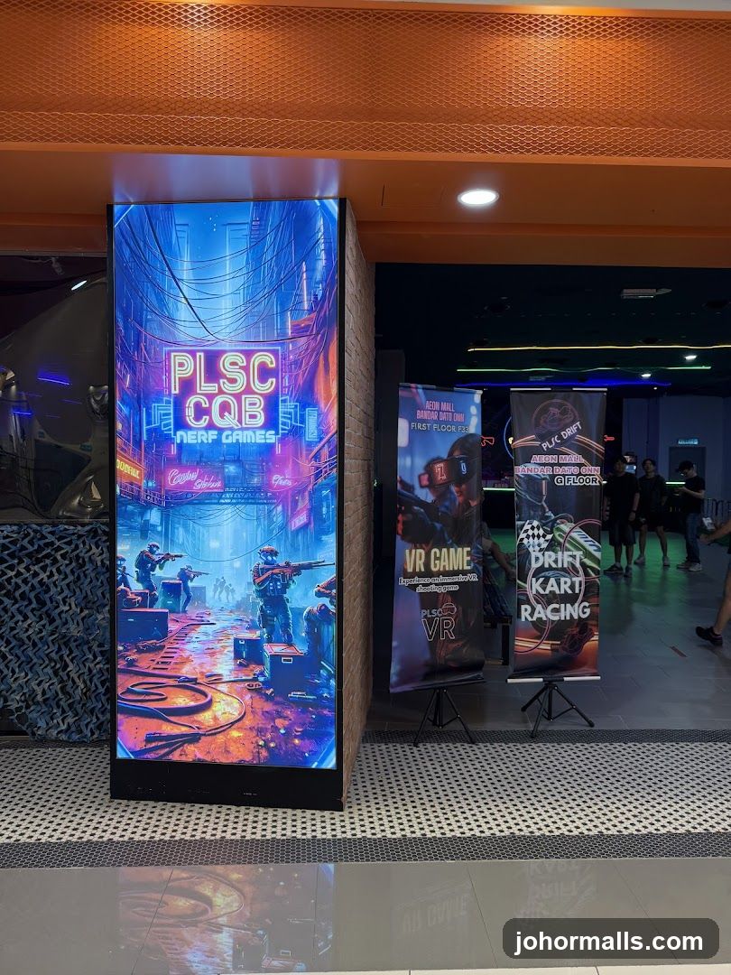 Advertisement for Nerf Games and VR Experience