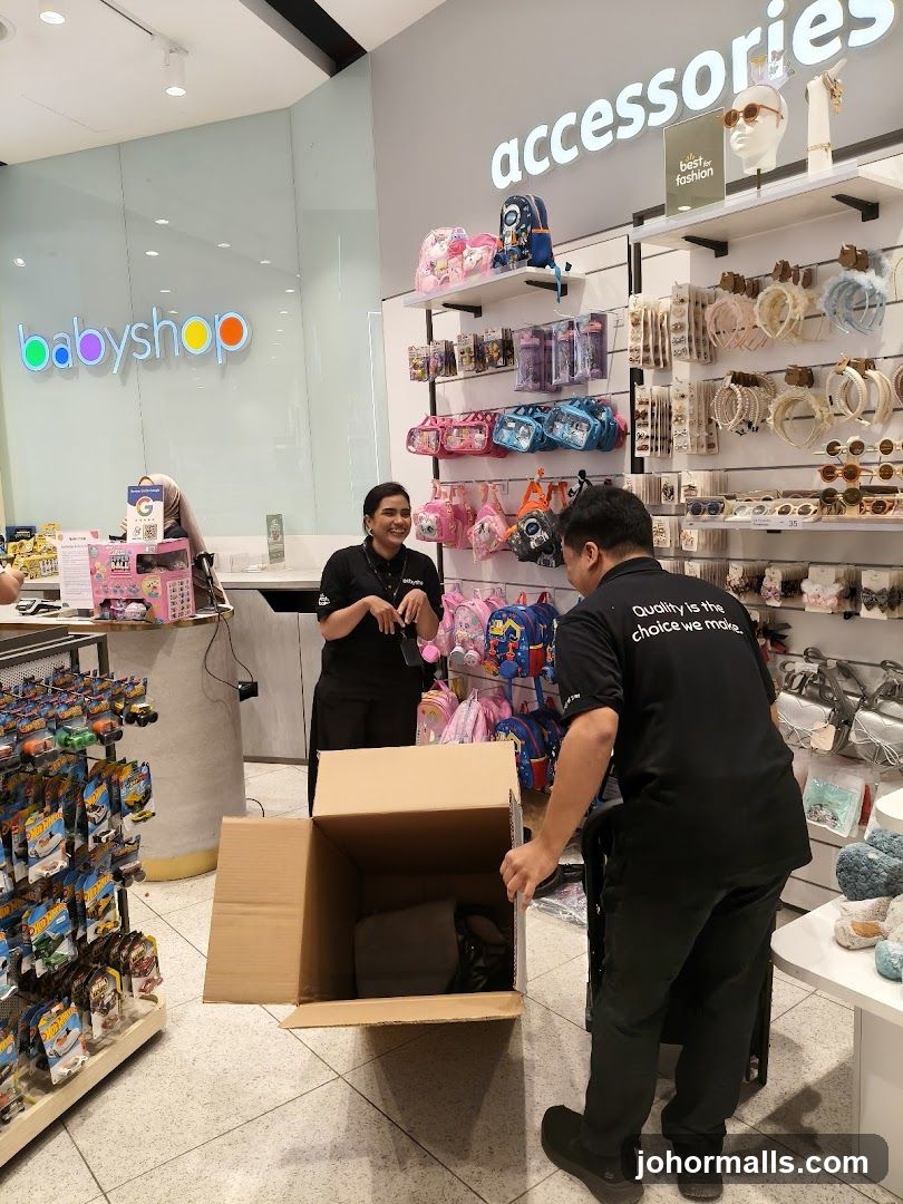 Shop interior with staff and merchandise