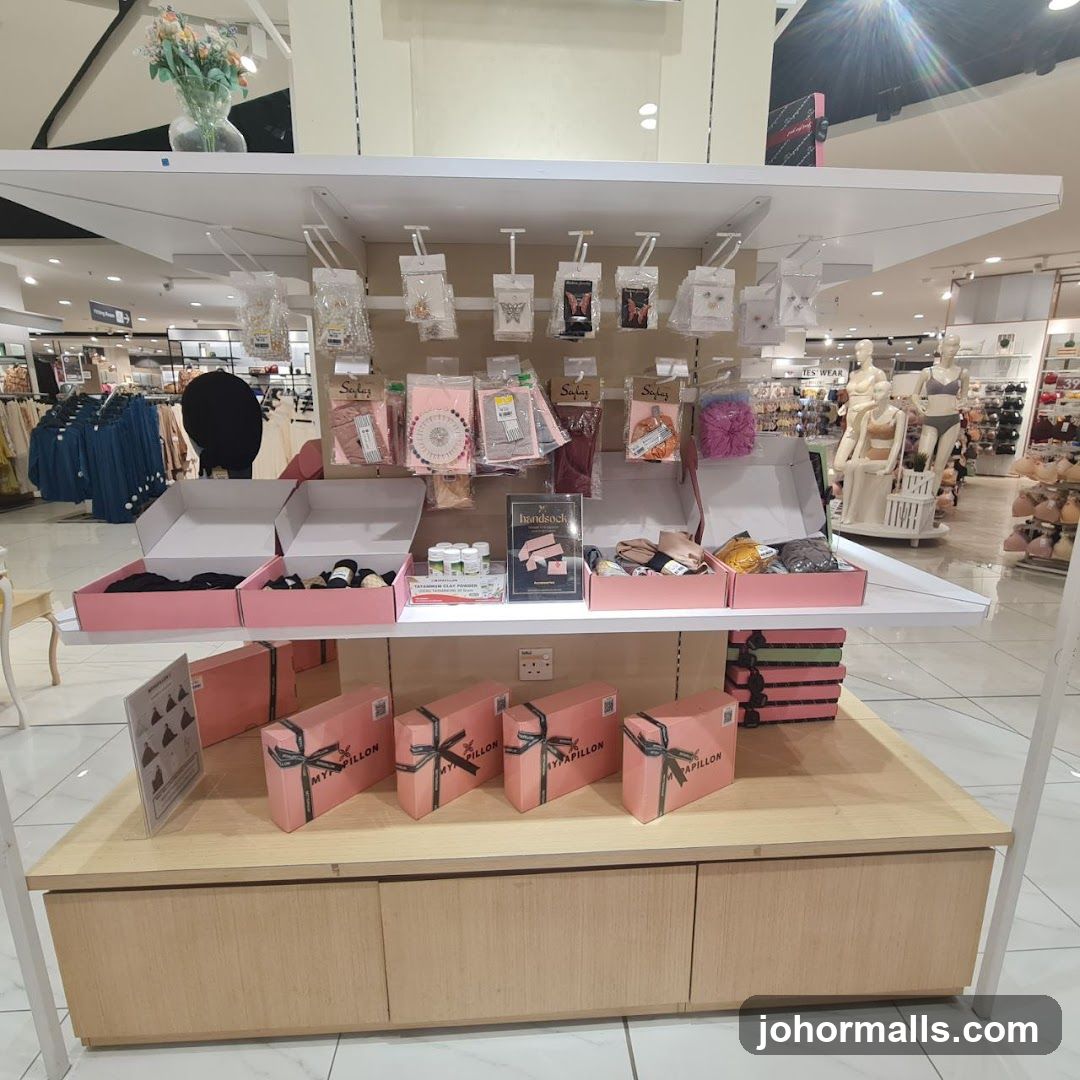 Retail Display of Women's Accessories and Undergarments