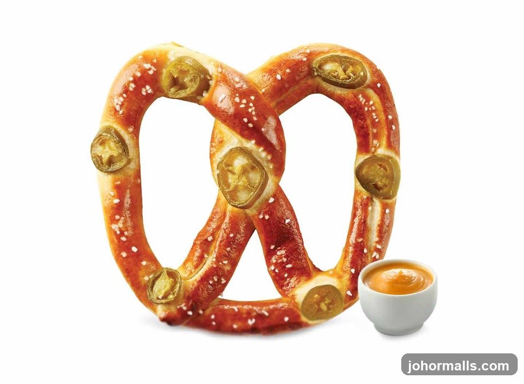 Jalapeno Pretzel with Cheese Dip