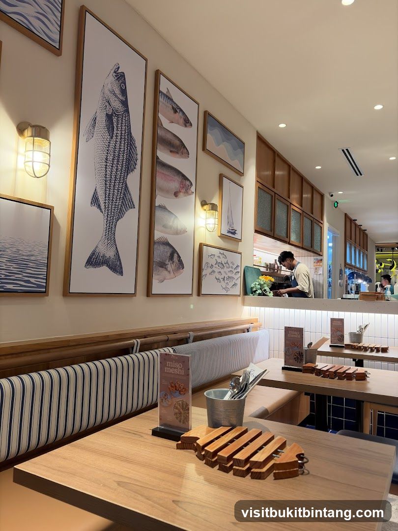 Restaurant Interior with Fish Art
