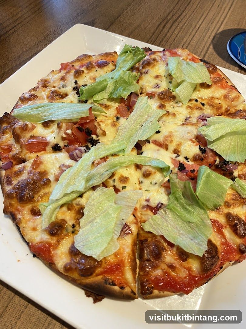 Pizza with Lettuce Topping