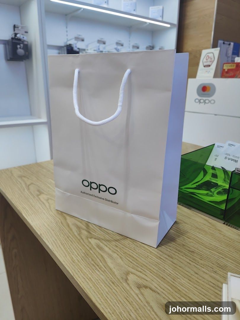 Oppo branded shopping bag