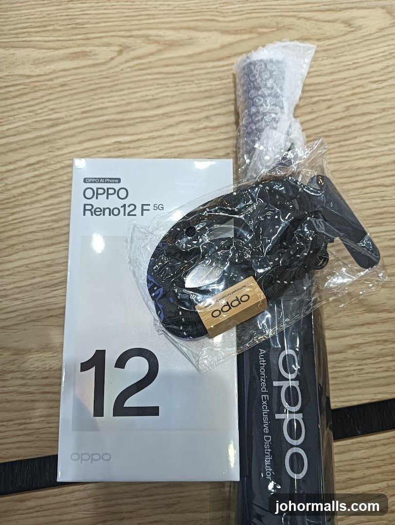 OPPO Reno12 F 5G Box and Accessories