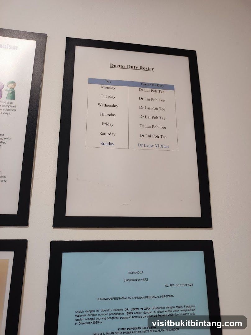 Doctor Duty Roster and Annual Practicing Certificate