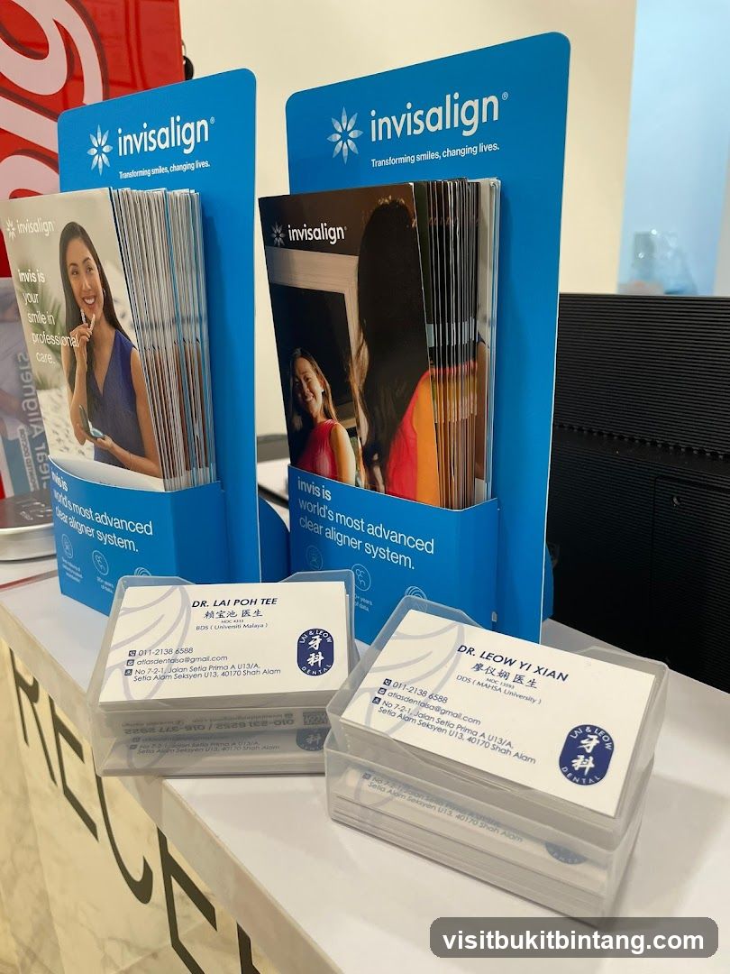 Invisalign promotional materials and business cards