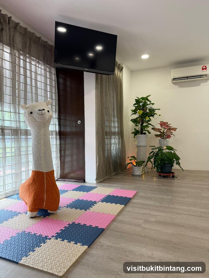 Living Room with Alpaca Toy