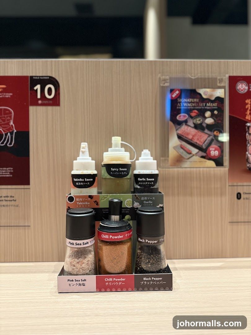 Condiments and Menu Display