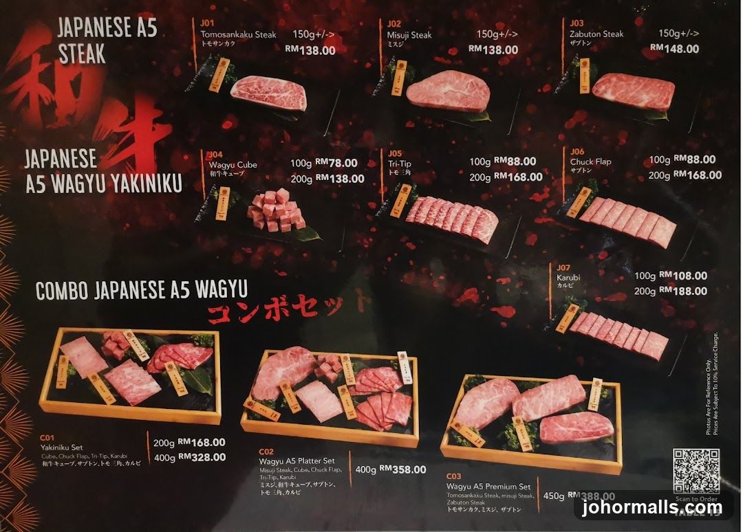 Japanese A5 Wagyu Menu