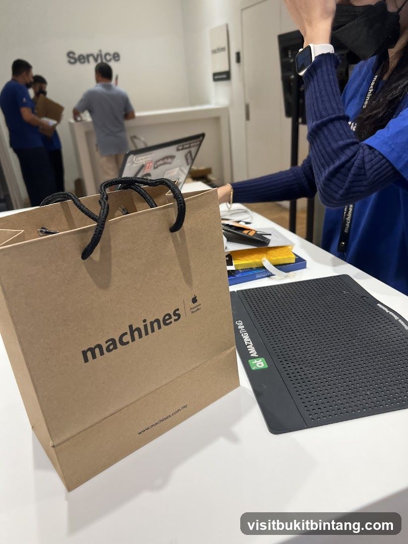 Service Counter with Shopping Bag
