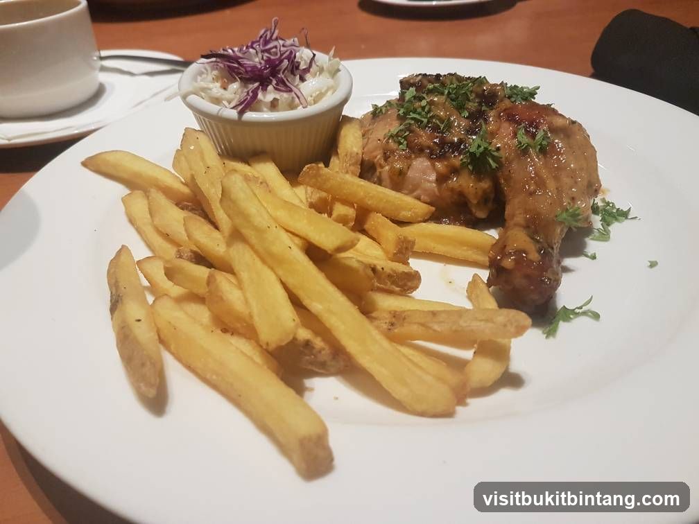 Chicken Leg with Fries and Coleslaw