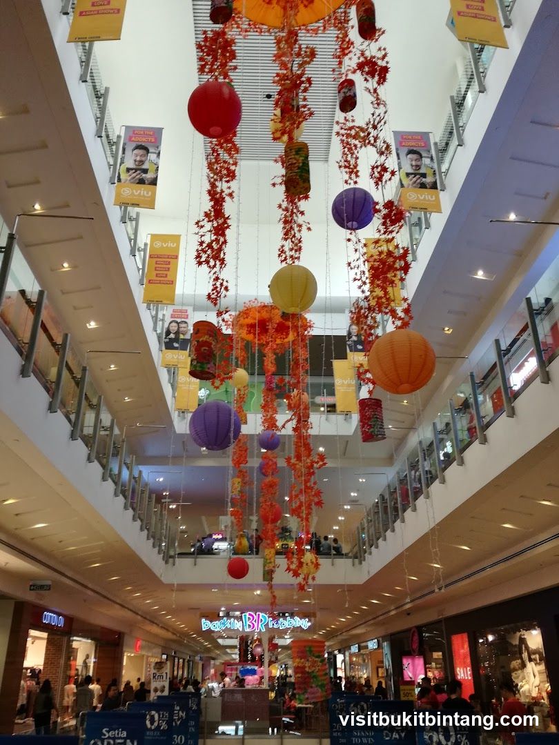 Mall Interior with Festive Decorations