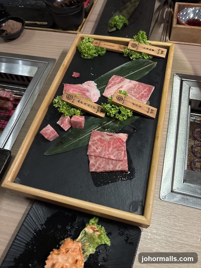 Assortment of Raw Beef Slices
