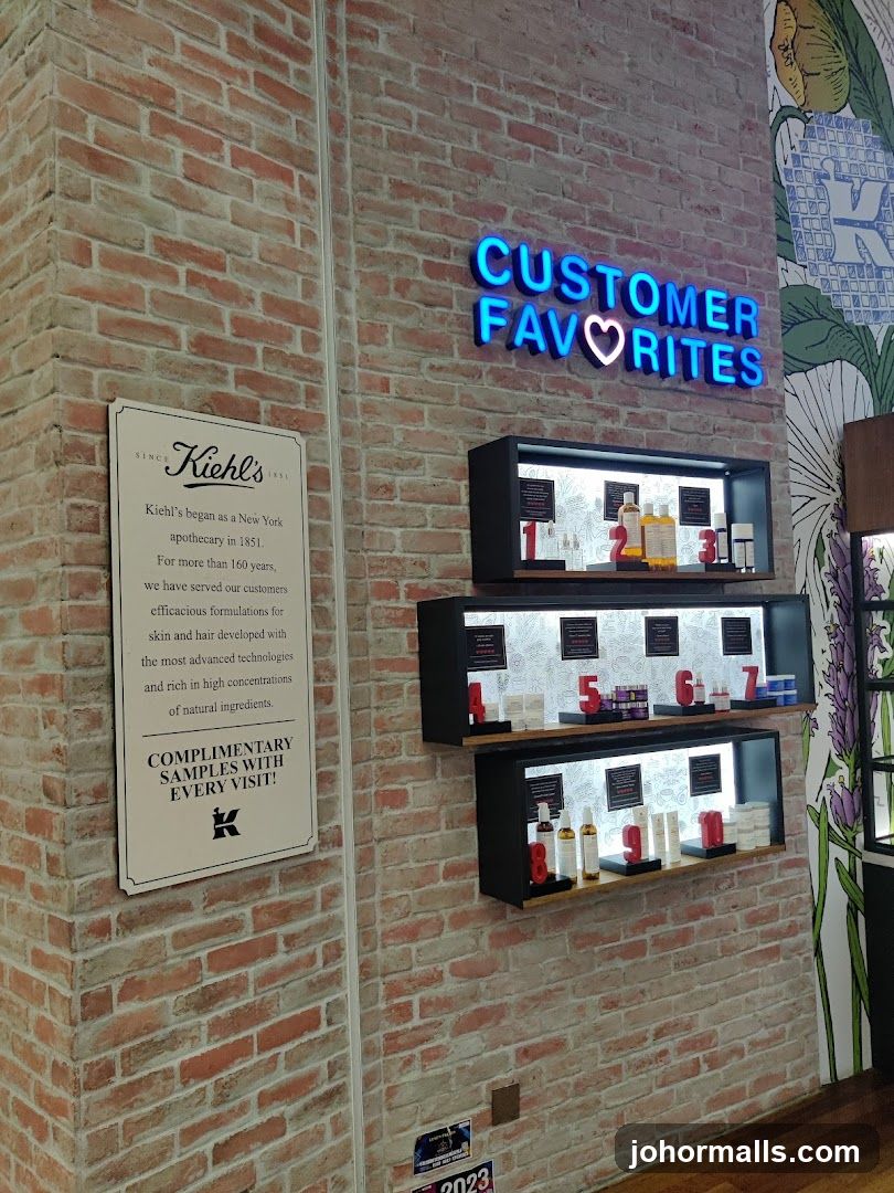Kiehl's Customer Favorites Display