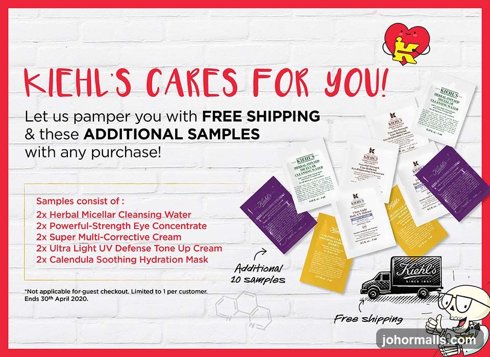 Kiehl's Free Shipping and Sample Offer