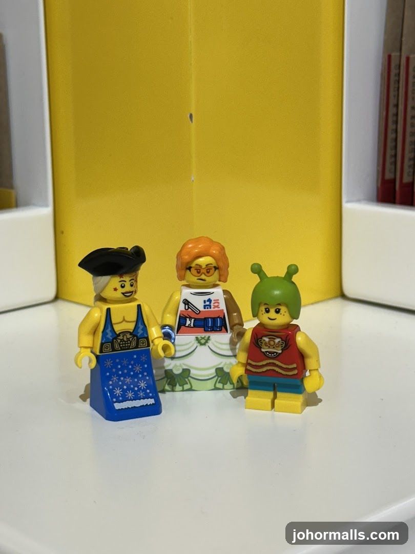 Three Lego Minifigures