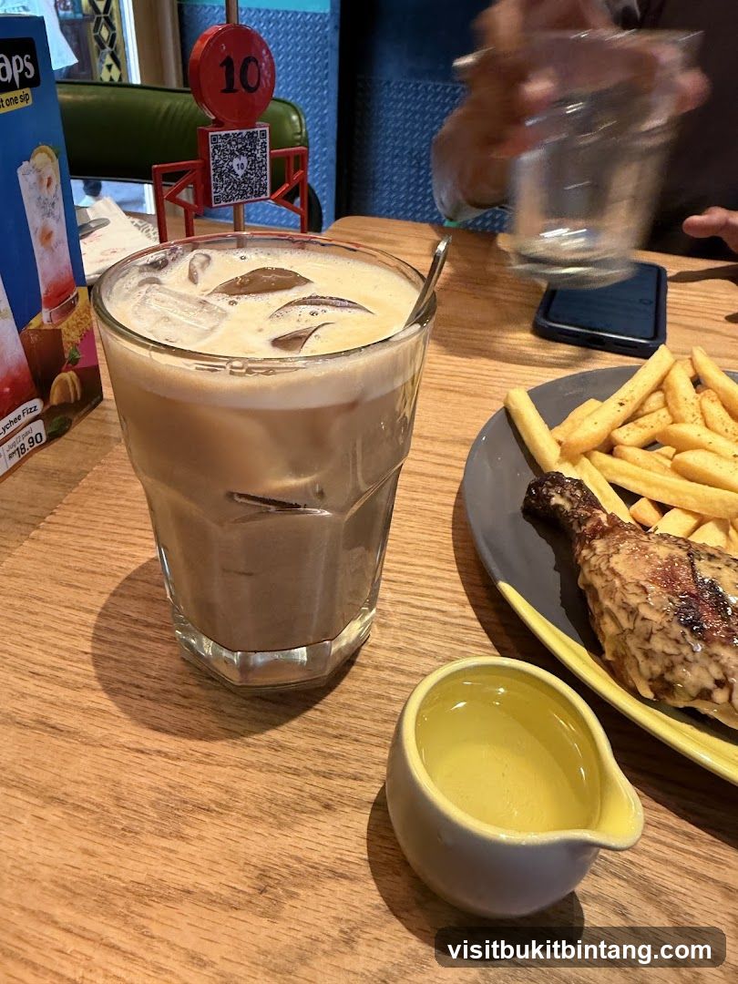 Iced Coffee and Meal