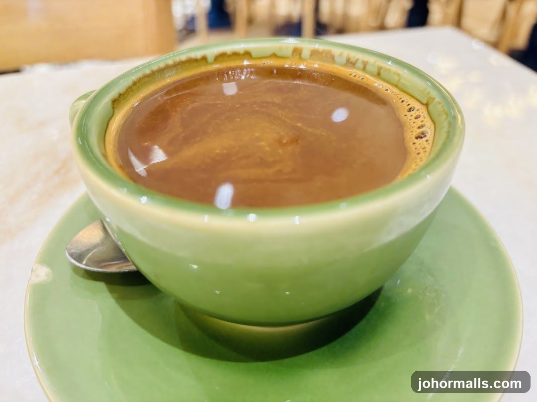 Coffee in a green cup