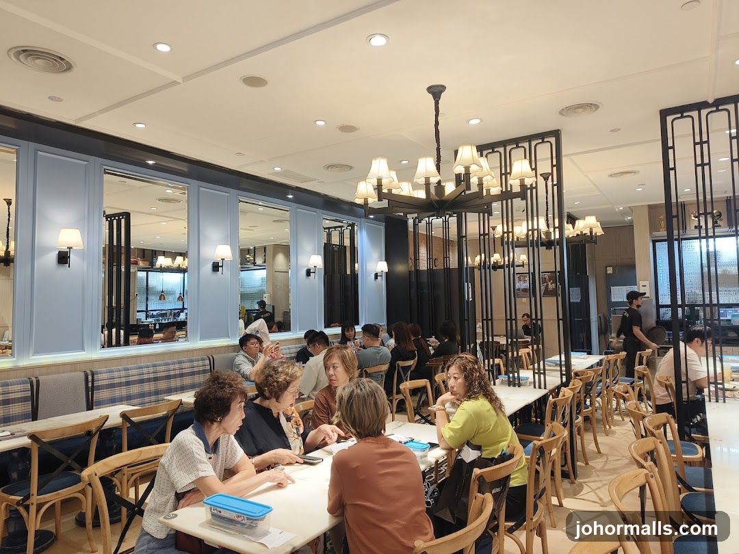 Restaurant Interior with Patrons