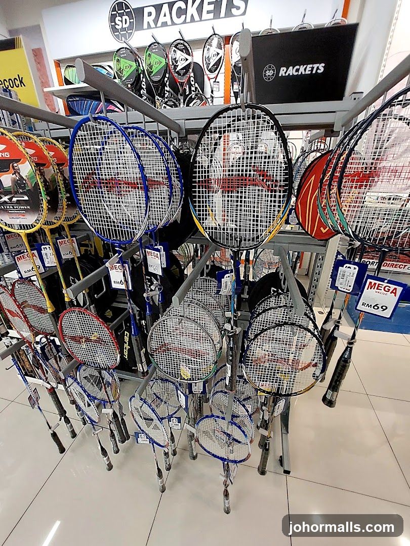 Badminton Rackets Display