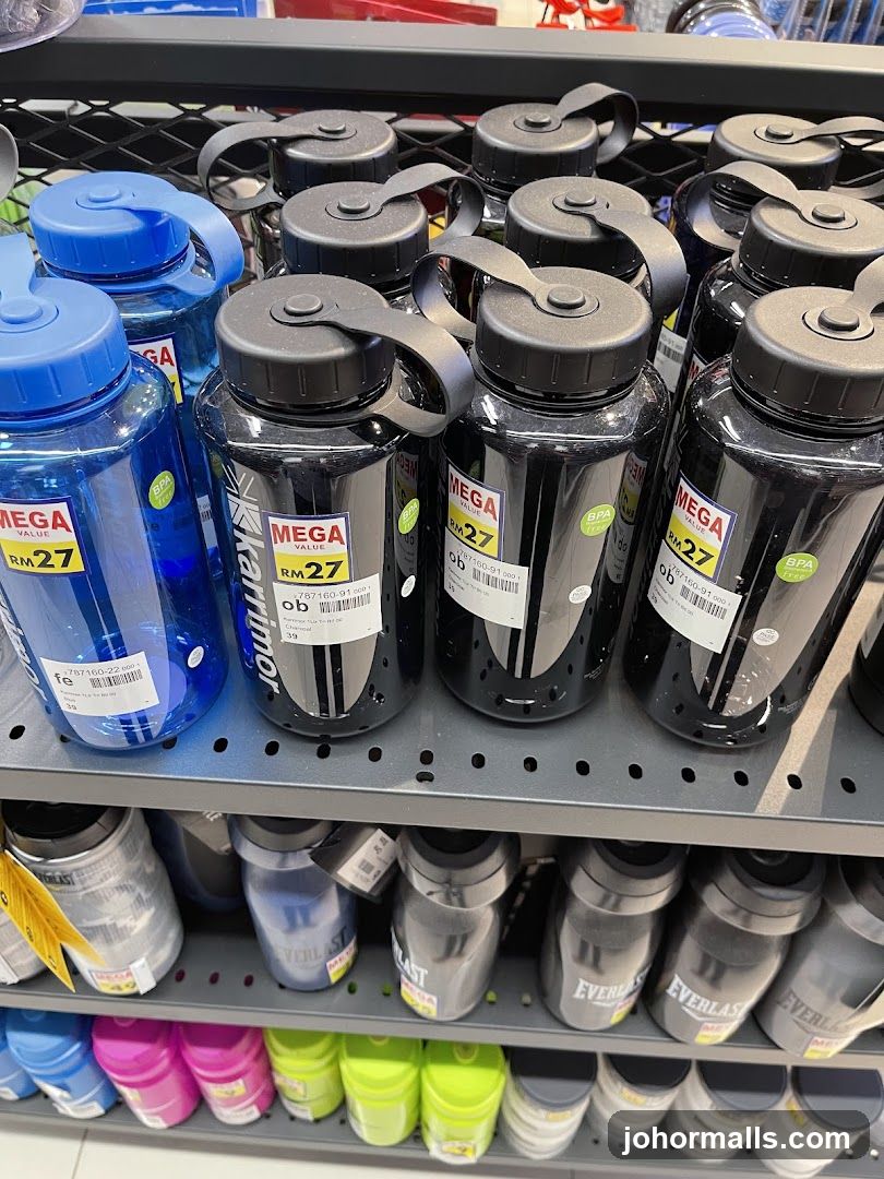 Water Bottles on Display