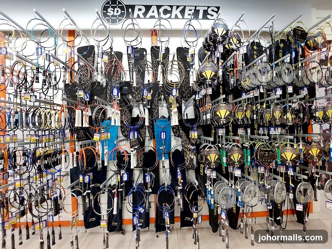 Badminton Rackets Display