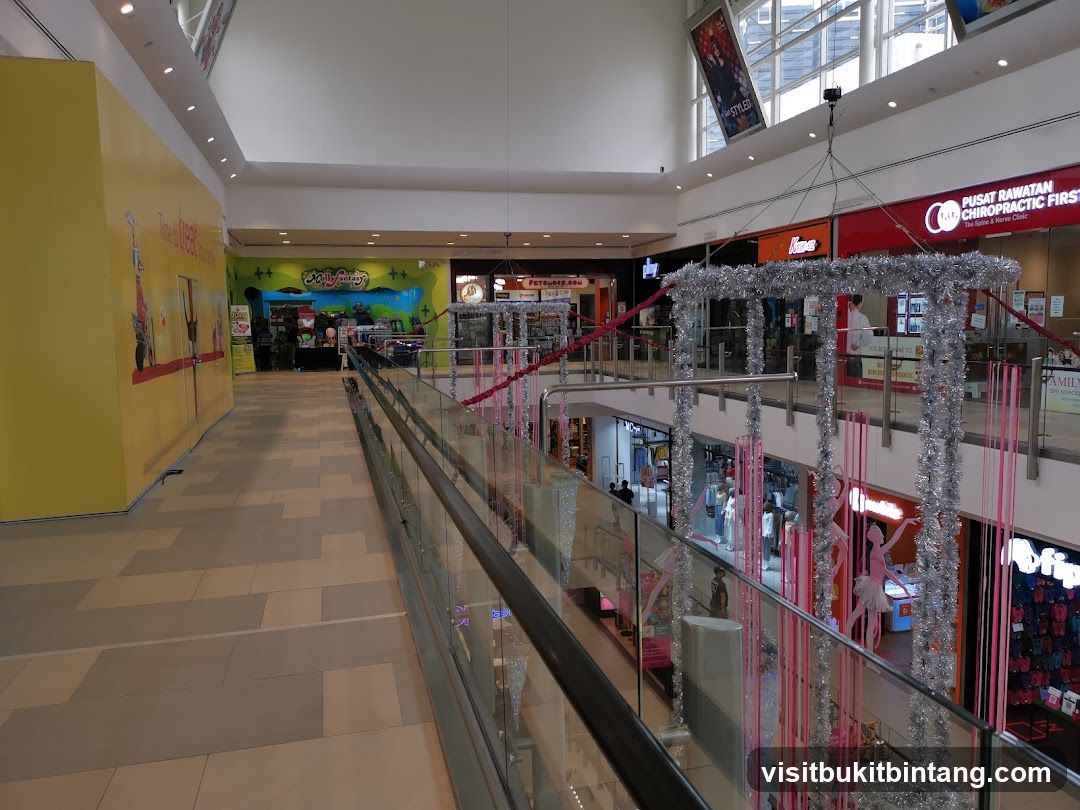 Mall Interior with Shops and Decorations