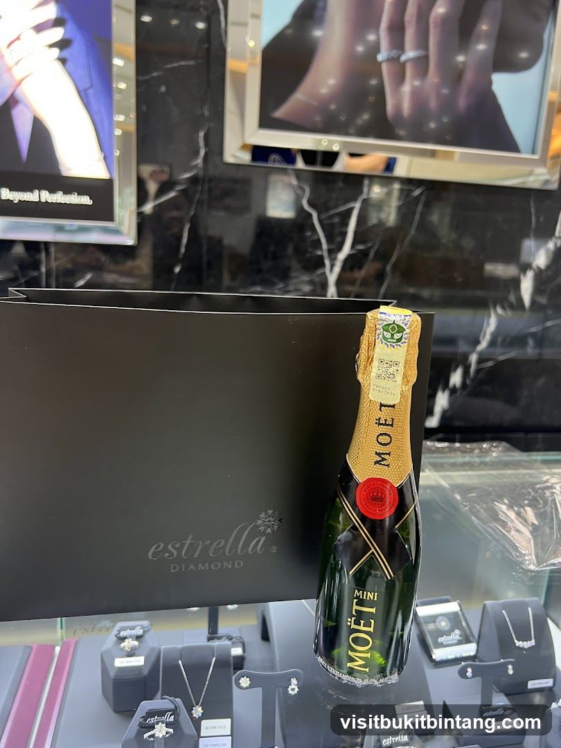 Jewelry Display with Champagne