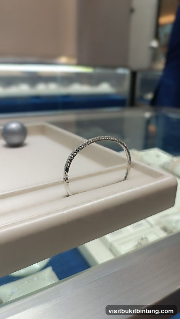 Diamond Bangle in Display Case