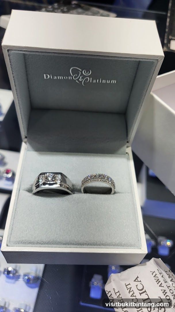 Diamond and Platinum Rings