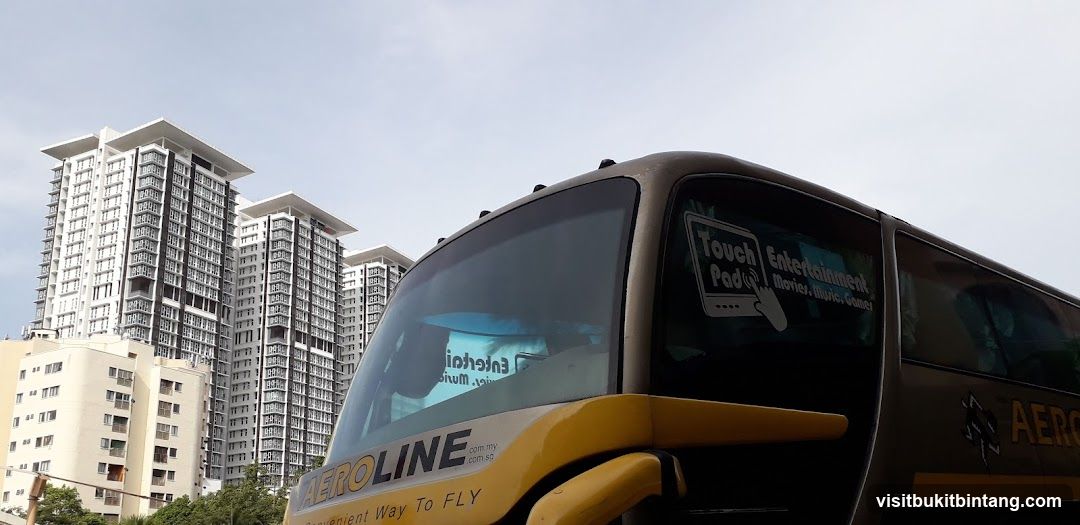 Bus with Apartment Buildings
