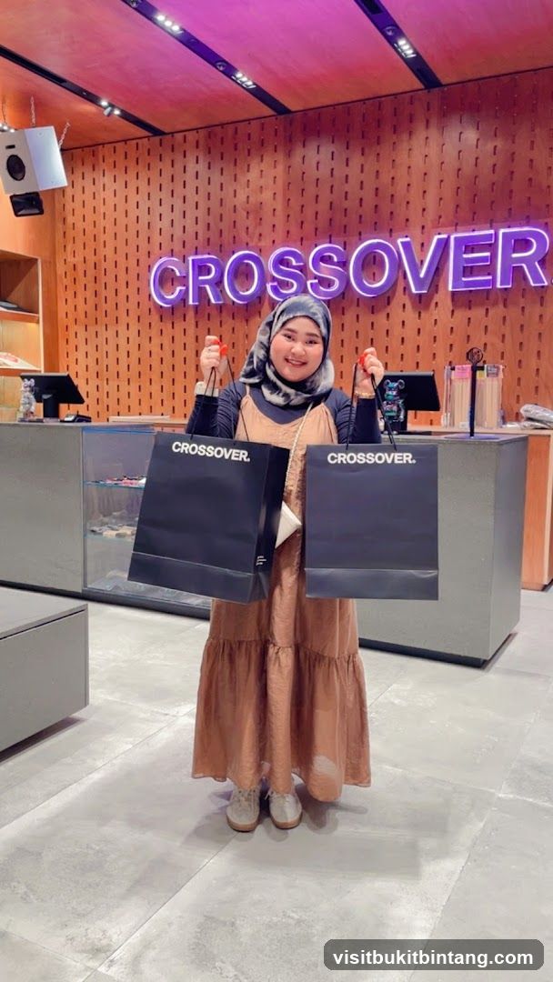 Woman holding shopping bags in a store