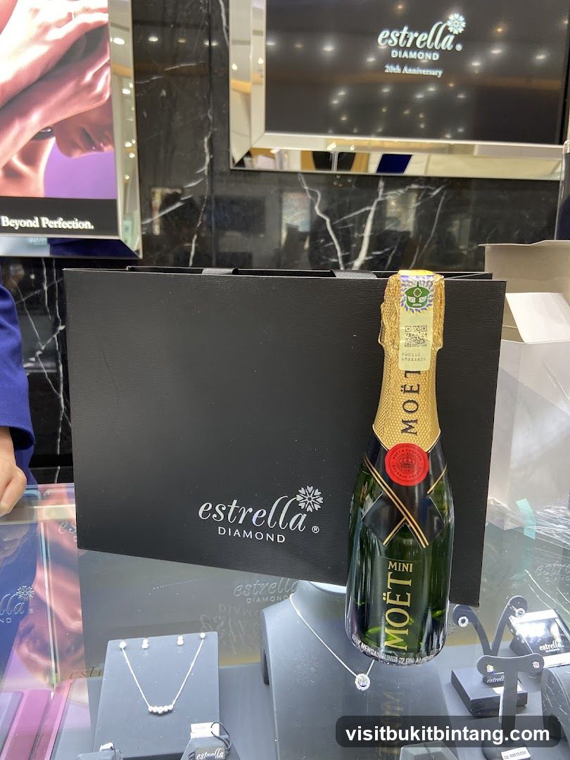 Jewelry Display with Champagne