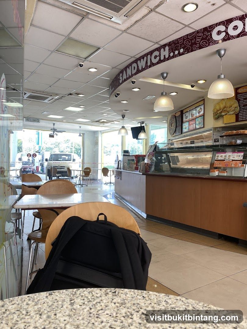 Diner Interior with Seating and Counter