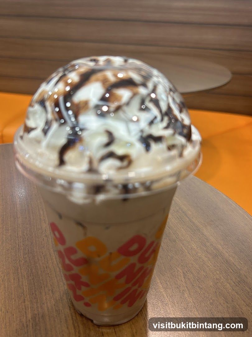 Iced Coffee with Whipped Cream and Chocolate Drizzle