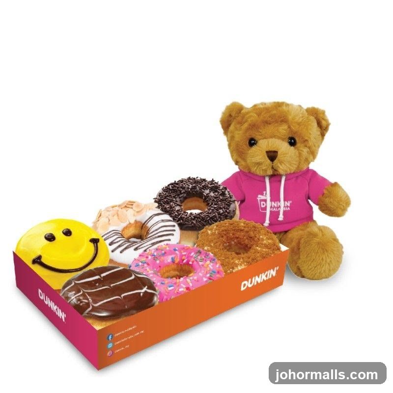 Dunkin' Donuts Box with Teddy Bear