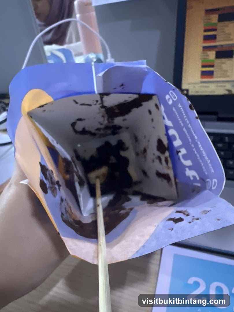 Chocolate dessert on a stick