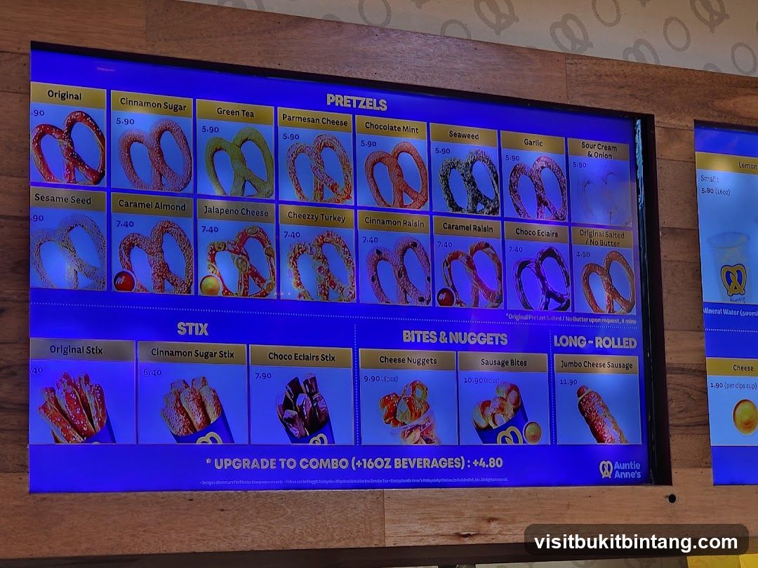 Auntie Anne's Pretzels Menu