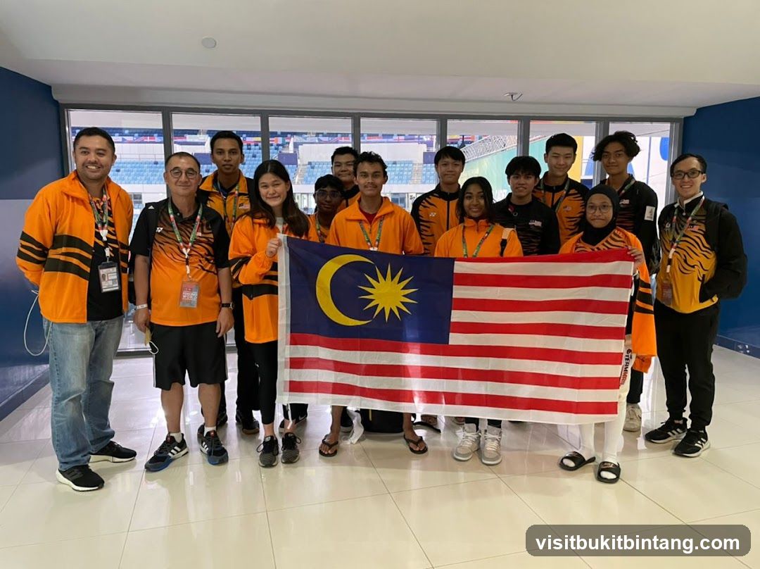 Malaysian Team with Flag