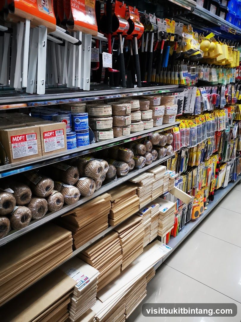 Craft Supplies on Shelves