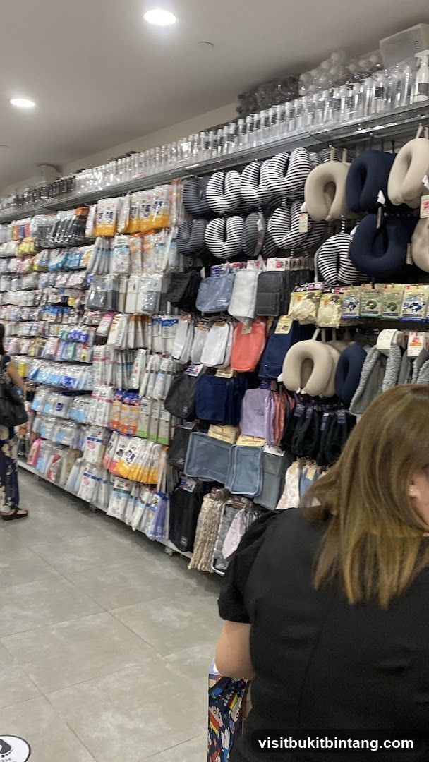Store Aisles with Travel Pillows and Packaged Goods