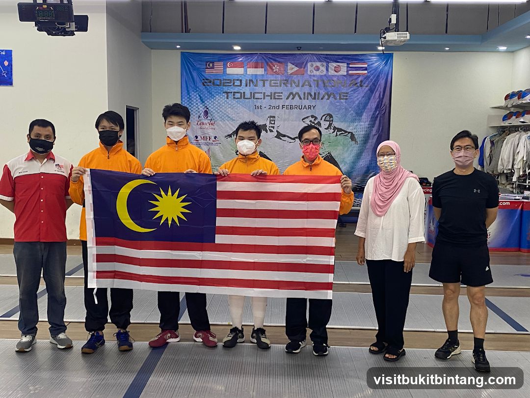 Fencing Team with Malaysian Flag