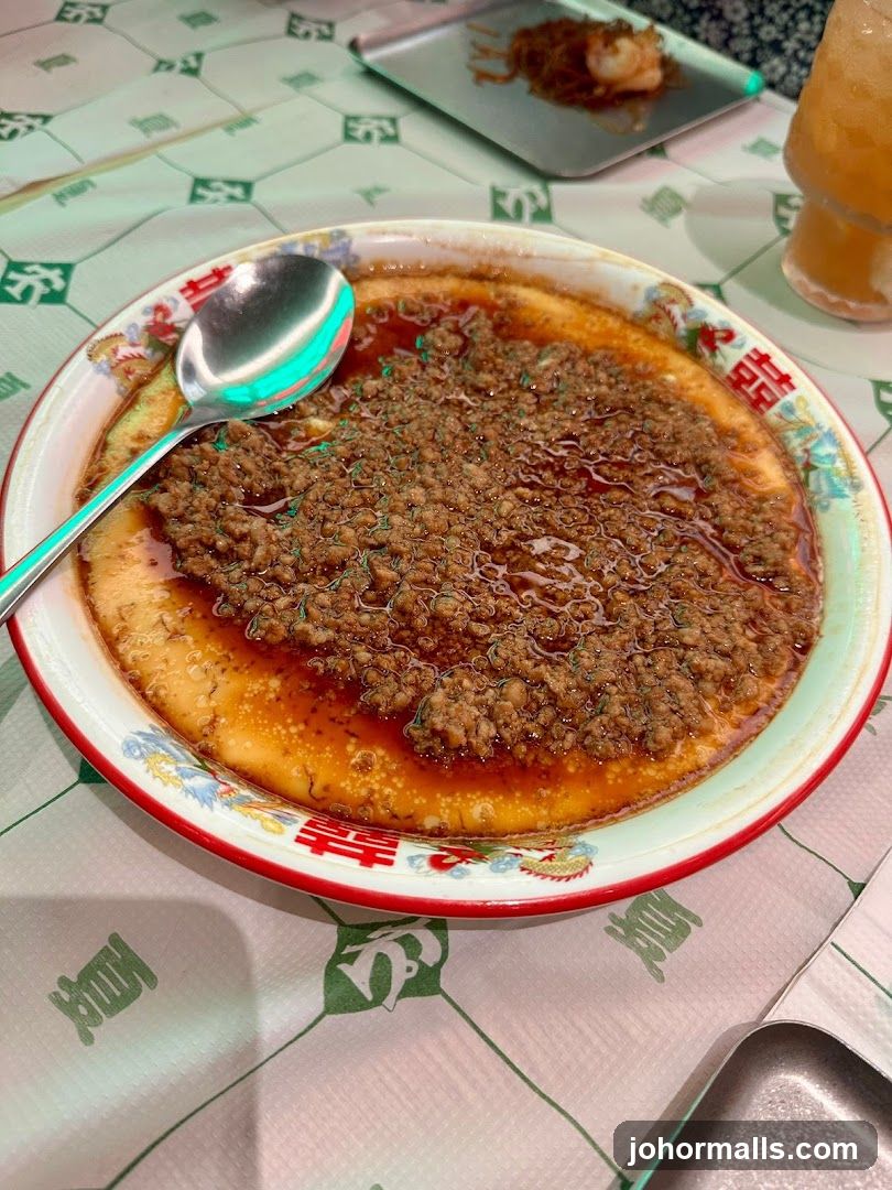 Steamed Egg with Minced Meat